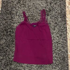 Express Magenta Lace Detail Camisole